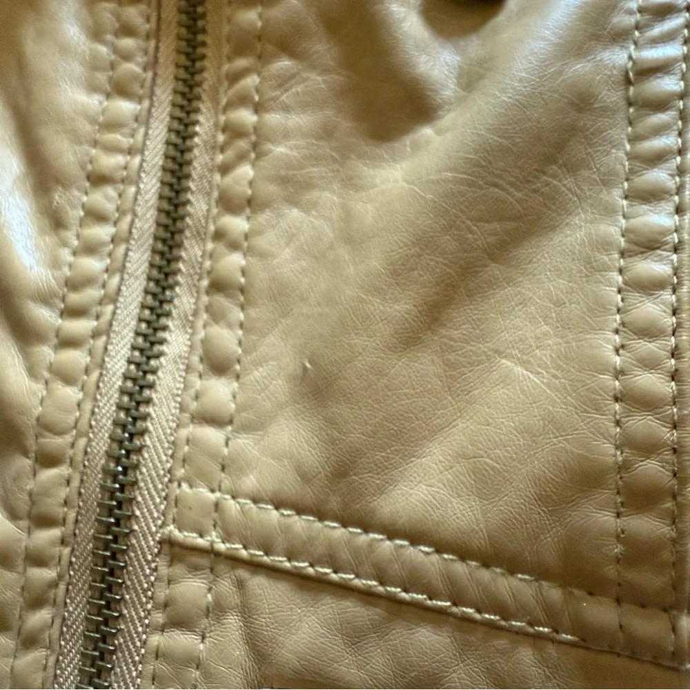 🧥 Madden Girl Faux Leather Moto Jacket – Tan (Size Large) - Picture 5 of 11